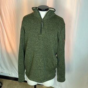 Orvis men’s dark green fuzzy sweater